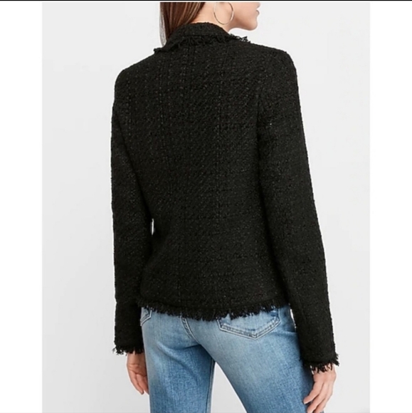Express Button Front Boucle Blazer, Size XS - Picture 2 of 7